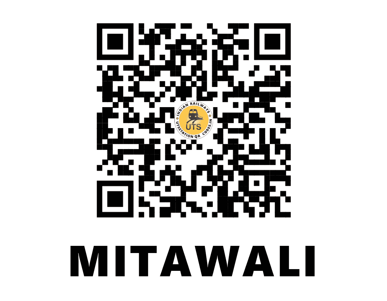 UTS QR Code for MITAWALI - MTI - NC (UTTAR PRADESH)